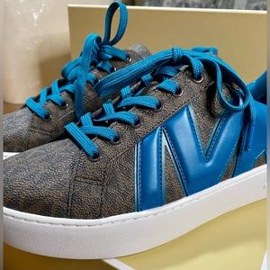 Michael Kors Poppy Lace Up Logo Sneakers